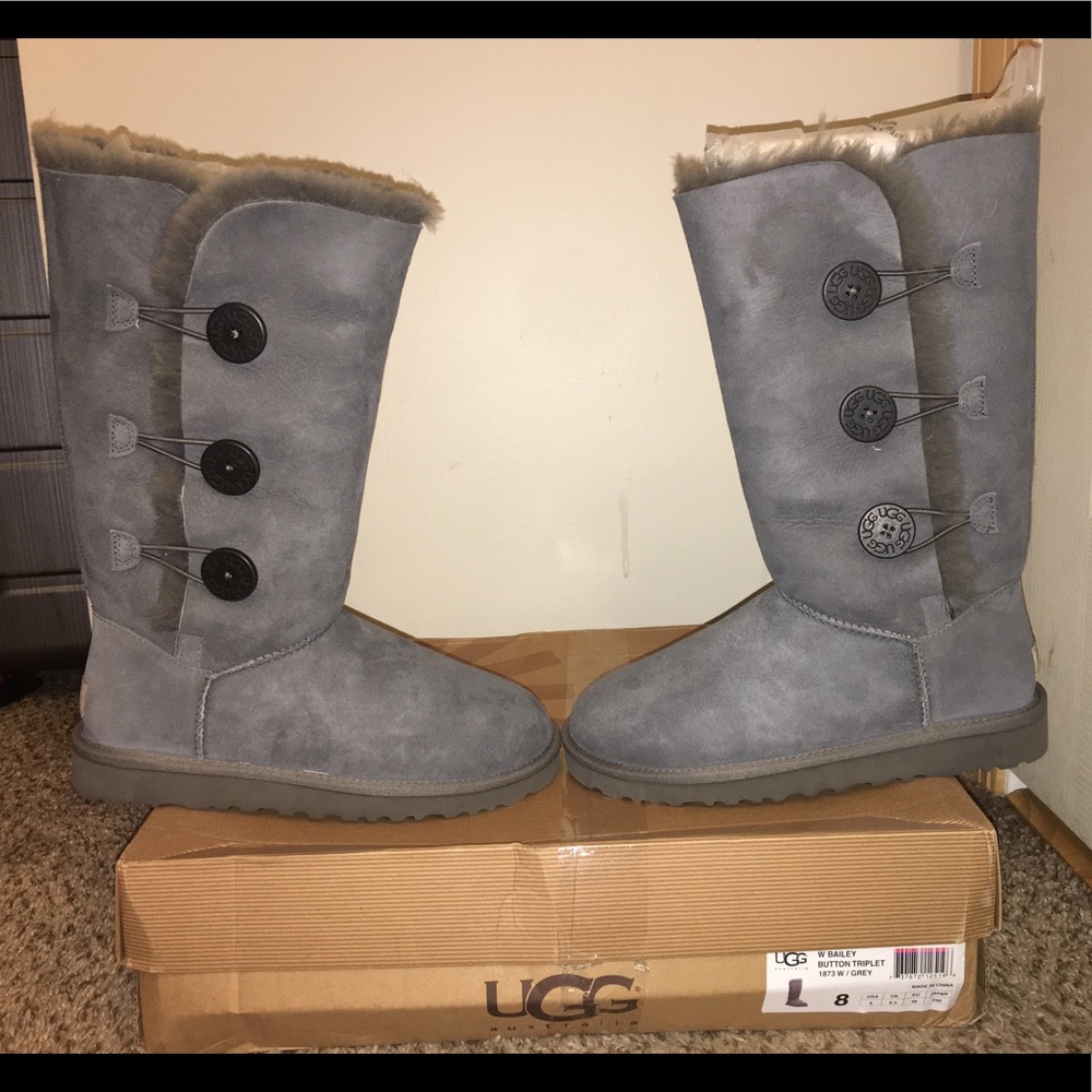 UGG Bailey Button Triplet Genuine Shearling Boot